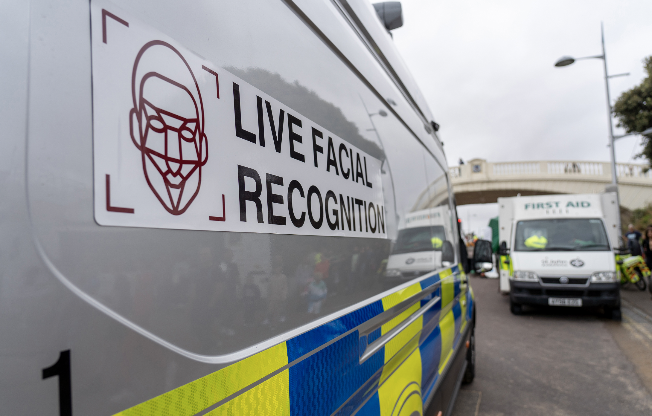 Van with Face Intelligence Signange